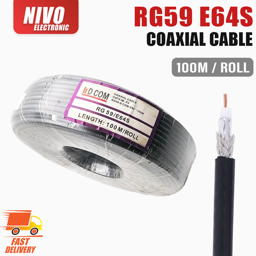 DCOM RG59 COAXIAL CABLE DCOM E64 CATV Test Passed CCTV CABLE / ASTRO ...