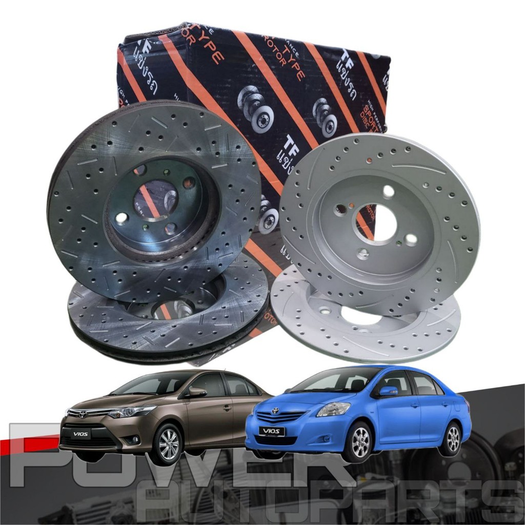 TOYOTA VIOS NCP93 NCP150 (G,S,TRD)DISC ROTOR SPORT SLOTTED & DRILLED ...