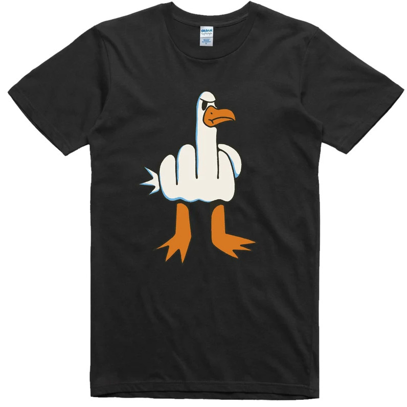 Mens Funny T-Shirt Rude Seagull Design Regular Fit Funny Meme T Shirt ...