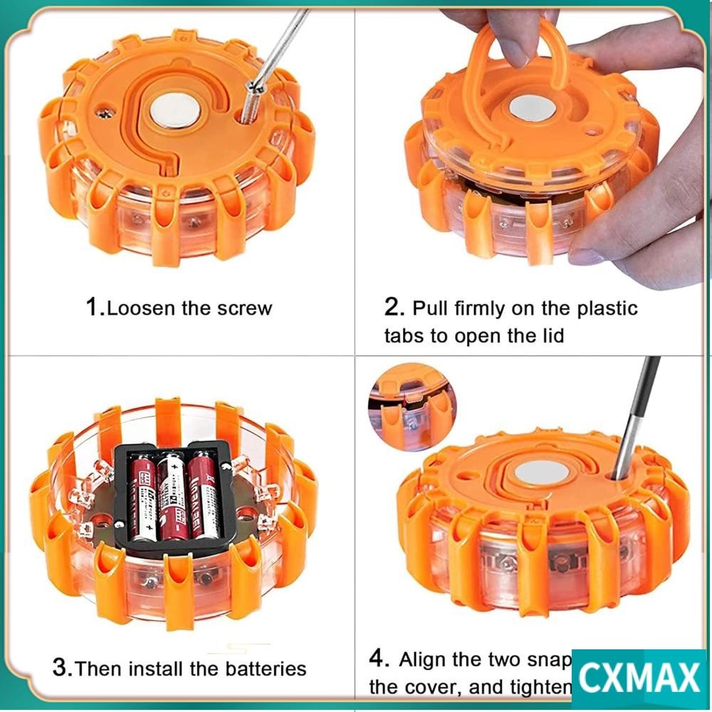 16 LED 12V Battery Operated Hazard Warning Flashing Light Amber - Foto 9