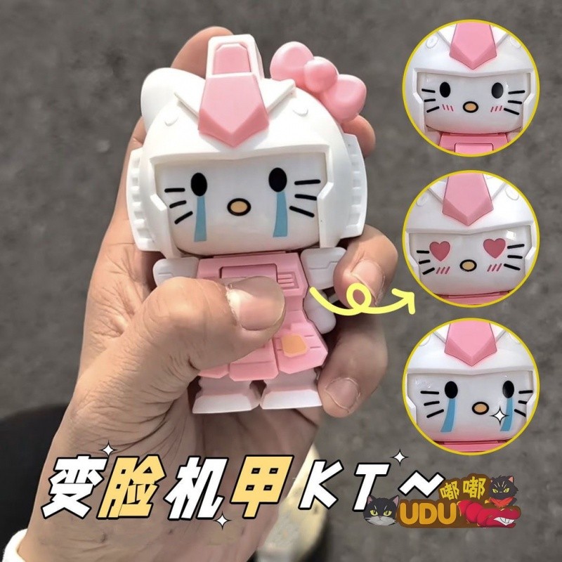 Xiaohongshu Same Style Face-changing Mecha hello kitty Doll ...