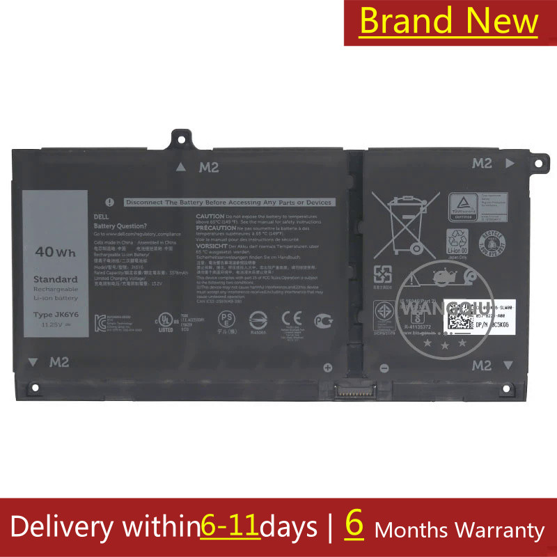 TREE.NB 53Wh H5CKD Battery For Dell Inspiron 5300 5301 5401 5402 5408 5409 5501 5508 5509 5400 5406 7405 7300 7306 7500 Compatible With Dell Vostro 5301 5401 7T8CD 2-in-1 Silver Latitude 3410 3510 - Foto 2