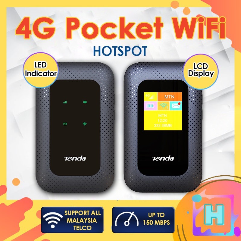 Tenda 4G185 Portable 4G Sim Card Router MiFi Hotspot Pocket Wifi Device ...
