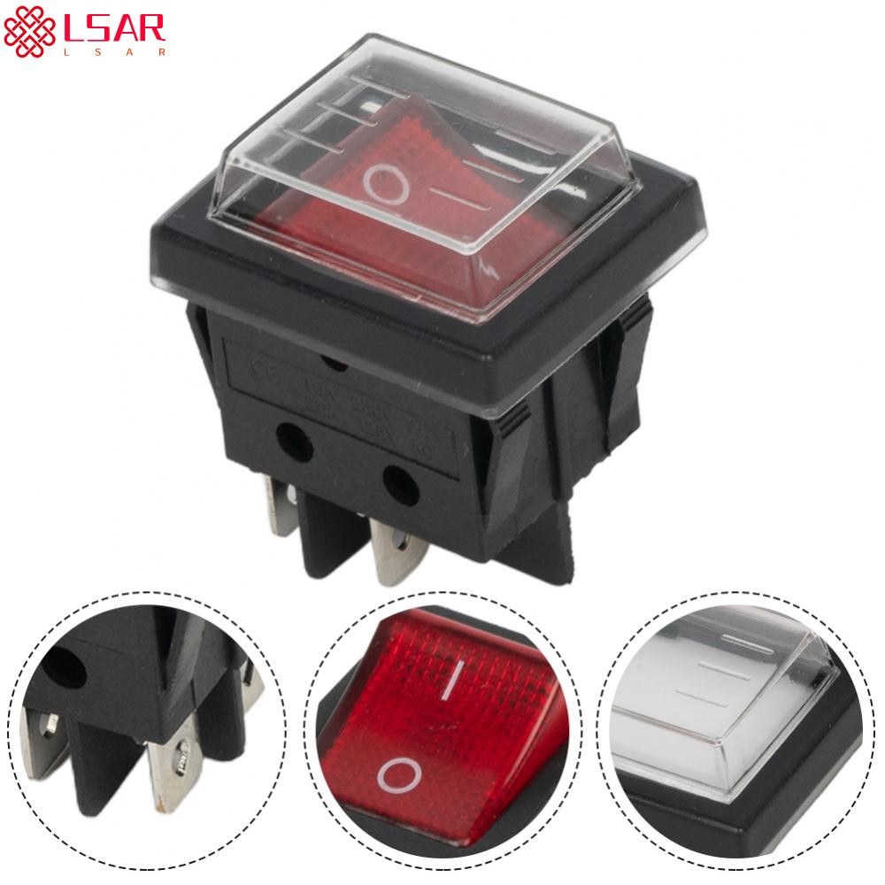 Rocker Switch PUMP RED Universal ON OFF 16A 250VAC / 20A 125VAC 4 Pins ...