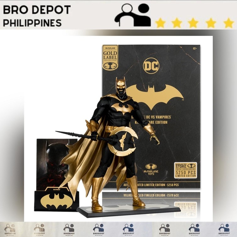 DC Multiverse Batman Action Figure, 7 in., DC Vs Vampires, Gold Label