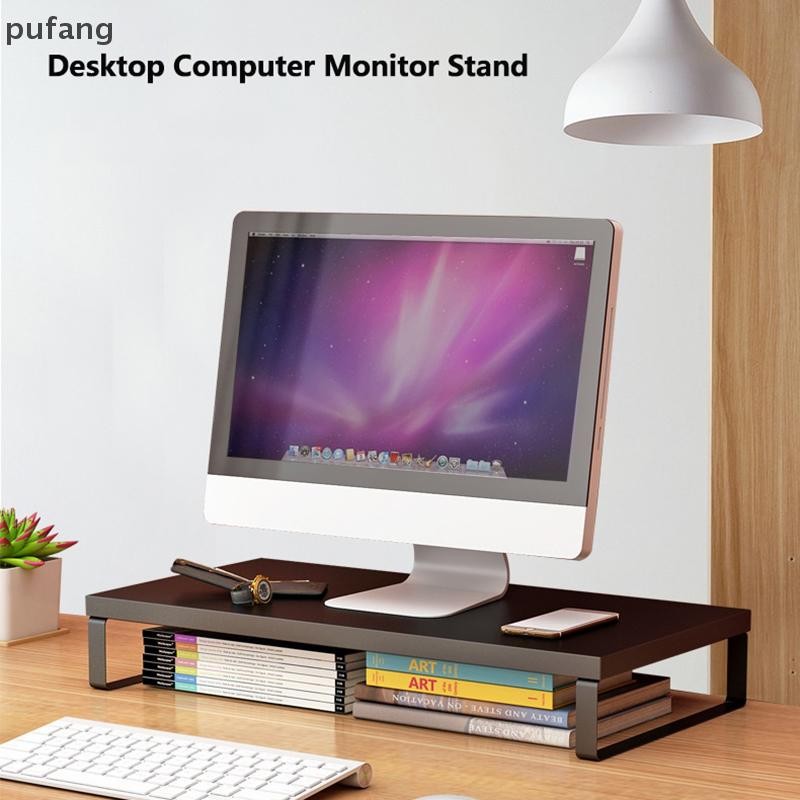 pu Desktop Computer Monitor Stand Desktop Computer Screen Elevated ...