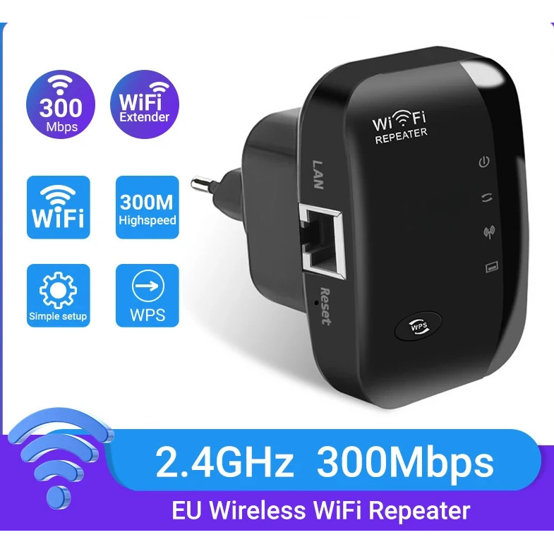 300Mbps Wireless WIFI Repeater 2.4G Router Wifi Range Extender Wi-Fi ...