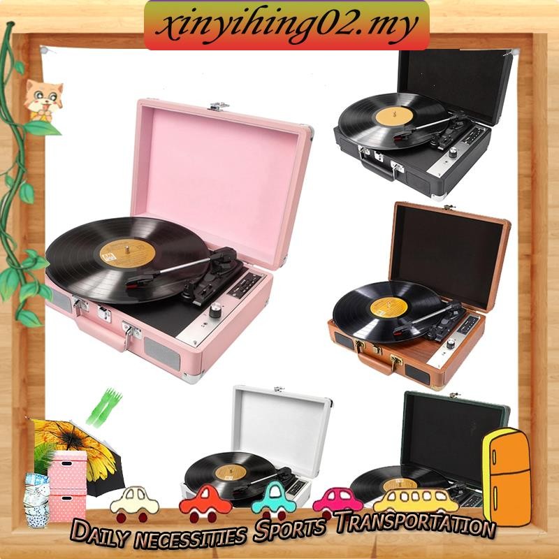 XN-Vintage Vinyl Record Player Gramophone Phonograph Portable AC100 ...