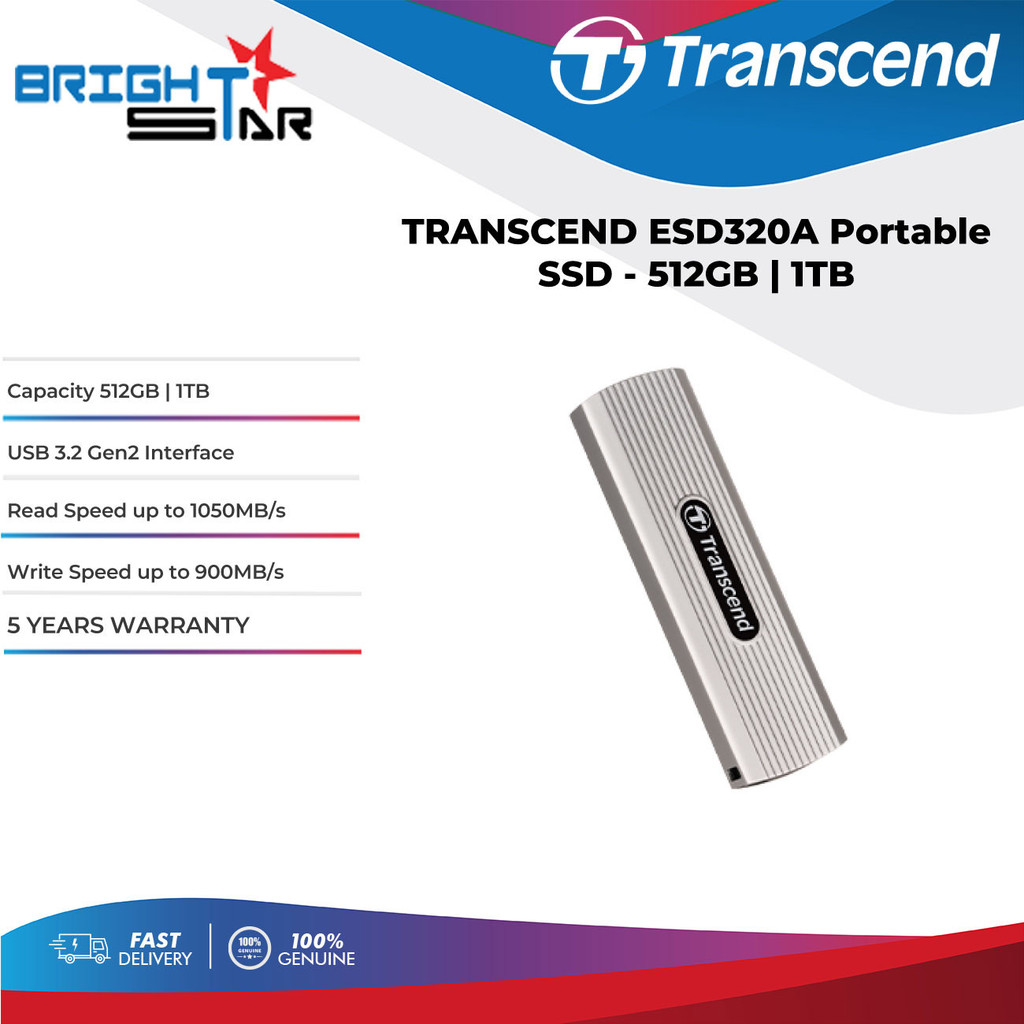 Ổ cứng di động Transcend ESD320A Portable SSD 512GB Type A (TS512GESD320A