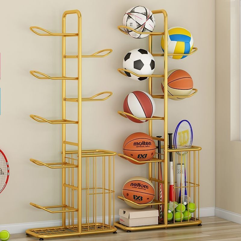JOY Portable Display Basketball Storage Rack Basketball Football ...