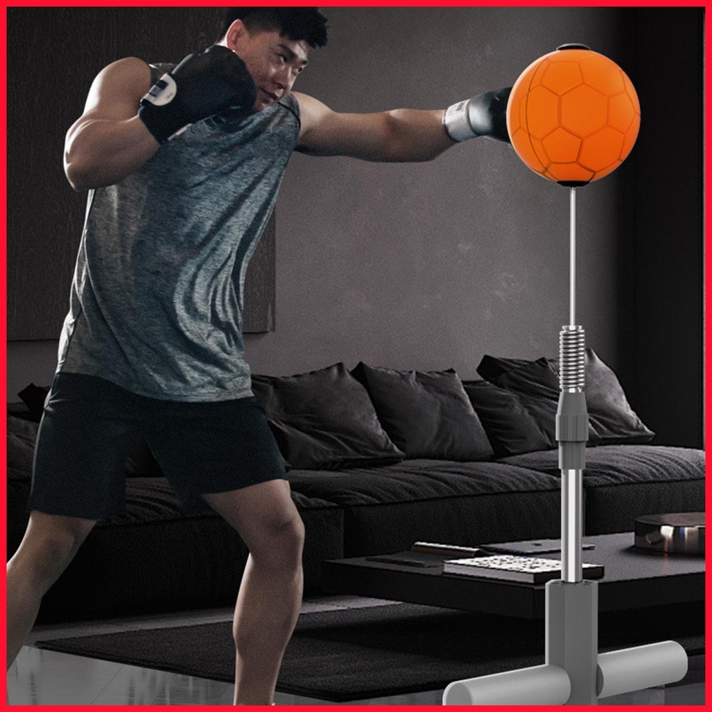 Sac De Frappe Avec Support Réglable + Ballon Réflexe - Set Boxe Pour Maison, Détente Et Fitness