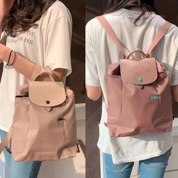 Longchamp Le Pliage original 100 backpack wanita kapasiti tinggi ransel fesyen trend backpack wanita Shopee Malaysia