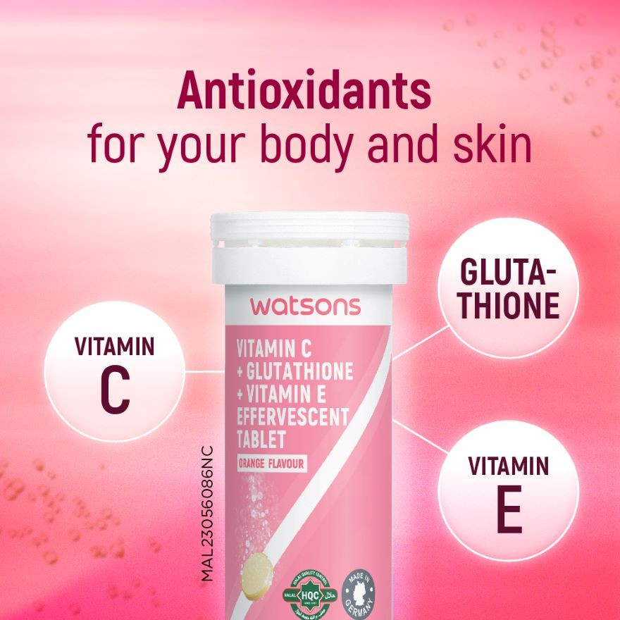 glutathione in watsons Vitamin C + Vitamin E + Effervescent Tablets 10s كريم العين ضد الهالات