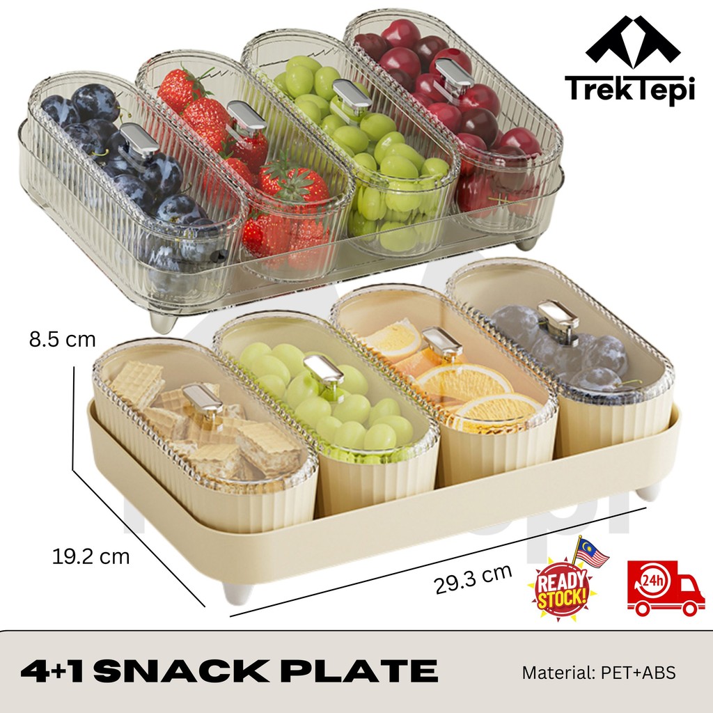 TrekTepi 5-in-1 Cookie Container 2025, Luxury Fruit Carrier, Dust-Proof ...