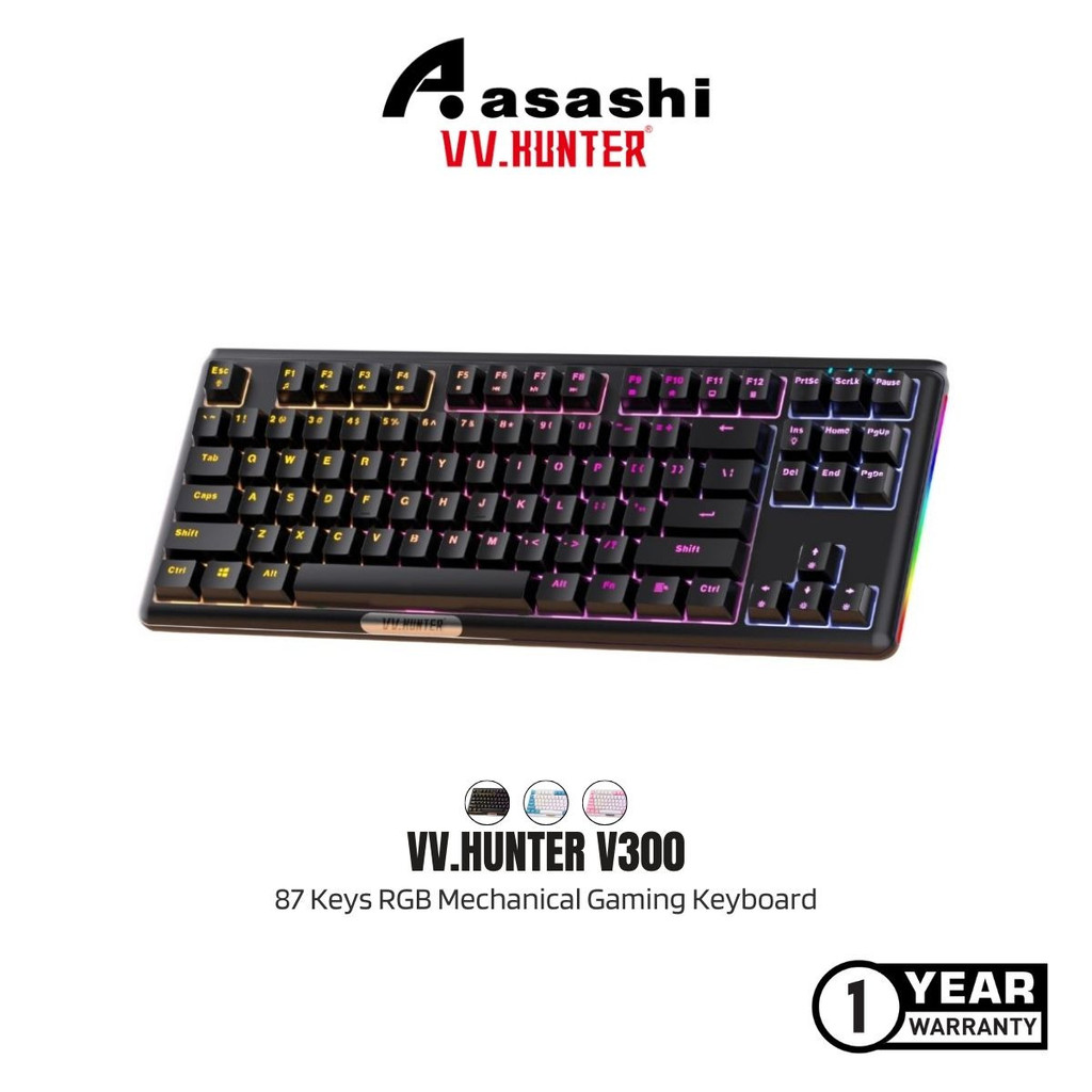 VV.Hunter V300 87 Keys RGB Mechanical Gaming Keyboard | Shopee Malaysia