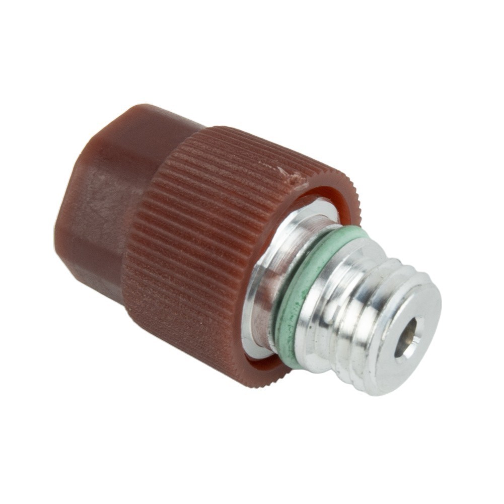 A/C Service Valve High Side R134a Port Adapter with Replaceable Valve