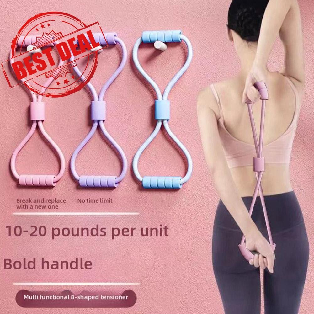 8 Word Type Rubber Yoga Band Elastic Belt Tension Rope Yoga Exercise ...