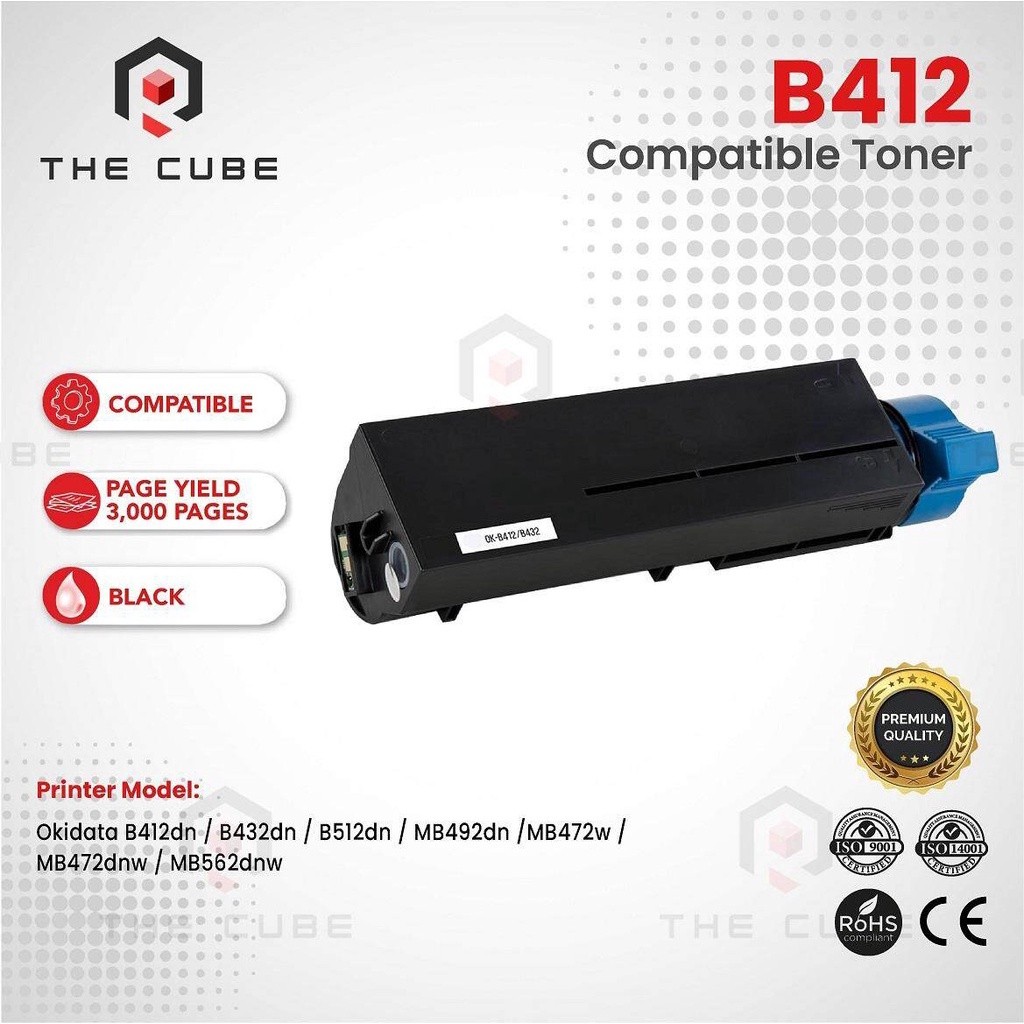 Compatible OKI B432 B412 Toner B412dn B432dn MB472 MB492 B512 B512dn ...