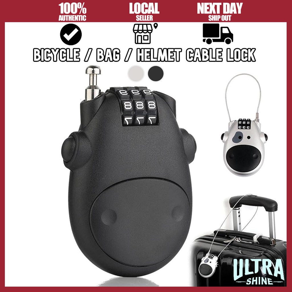 MY[MY] Motorcycle Helmet Code Combination Lock/ Telescopic Wire Rope ...