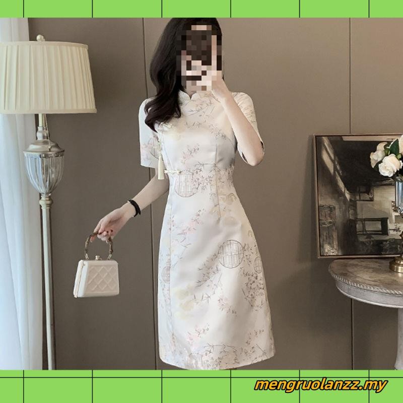 New Chinese style national style small dress for women新中式国风小个子连衣裙女2024收 ...