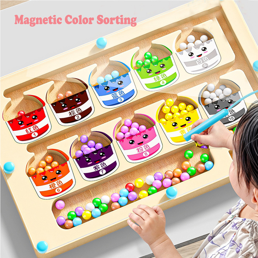 BF Magnetic Color Sorting Board And Number Maze Toy Kids Early ...