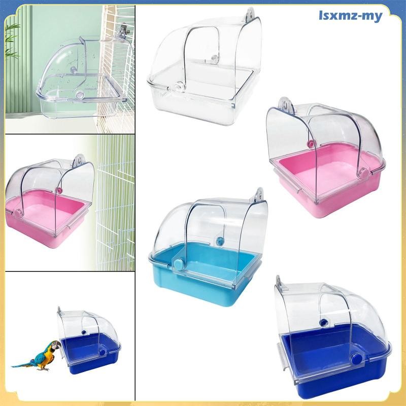 Illustration of Parrot Enclosure With Bathing Area