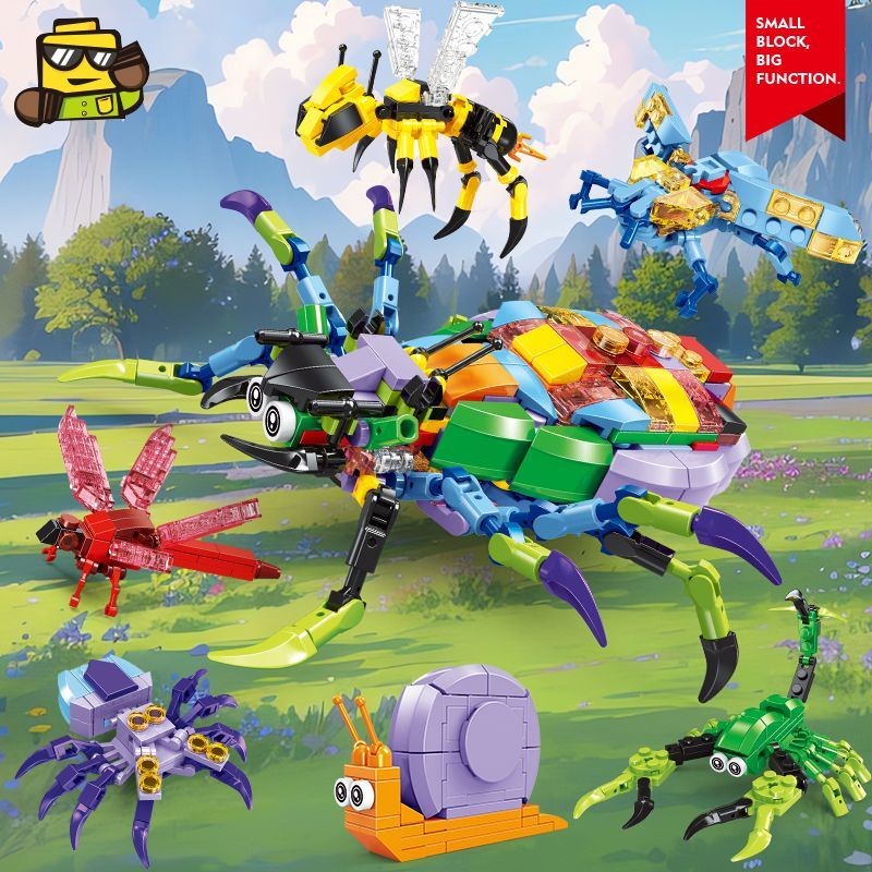 Children Toys Compatible Educational Assembling Insects Deformation ...