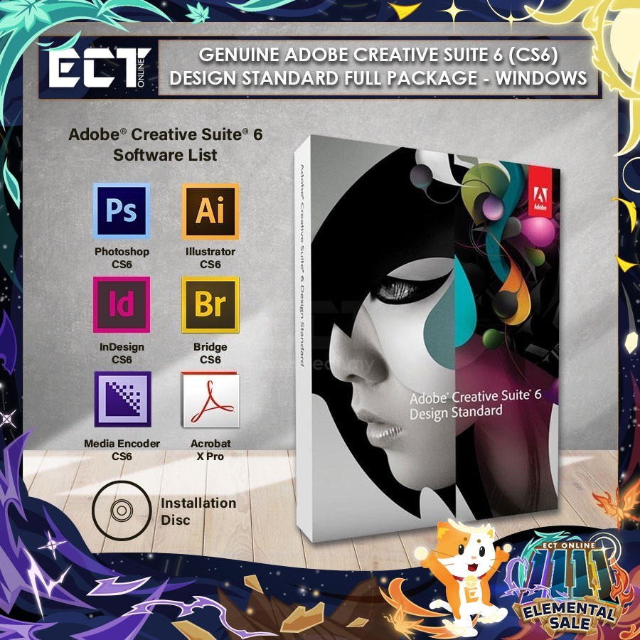 Genuine Adobe Creative Suite 6 (CS6) Design Standard Full Package for  Windows/Mac (Commercial Pack) | Shopee Malaysia