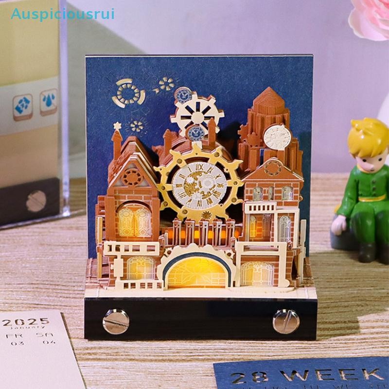 Auspiciousrui Desk Calendar With LED Lights 2025 Calendar Memo Pad ...
