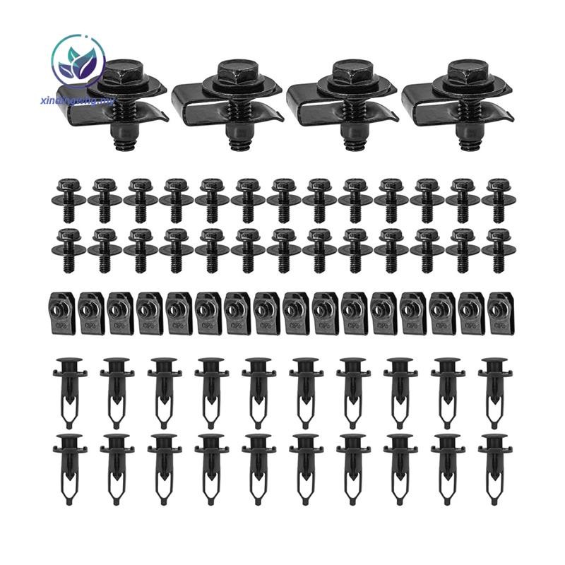 70 PCS Engine Under Cover Splash Shield Guard Body Bolts, Universal ...