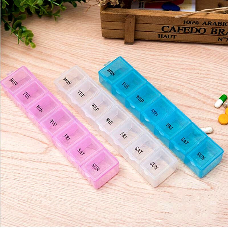 Plastic Pill Box Portable Medical Kits Vitamin Pills Box Storage ...