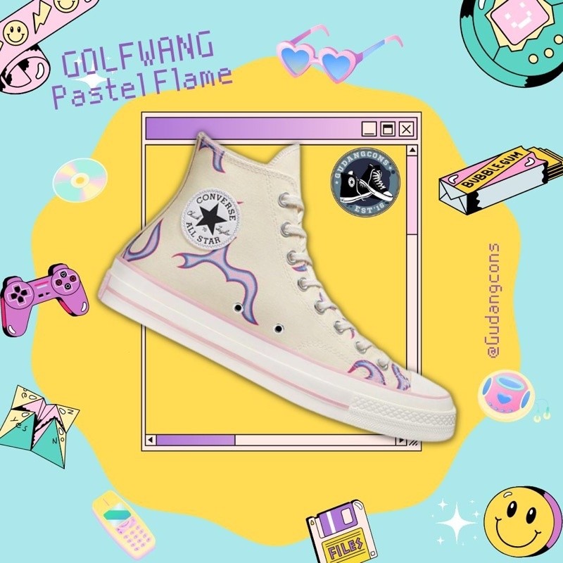 Converse Golf kuning (api ungu) | Shopee Malaysia