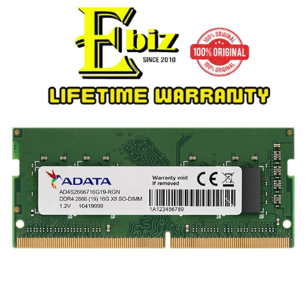 Adata Sodimm Ddr4 32gb 2666mhz 32gb Adata 16gb Ddr4 2666mhz Sodimm - Main Image
