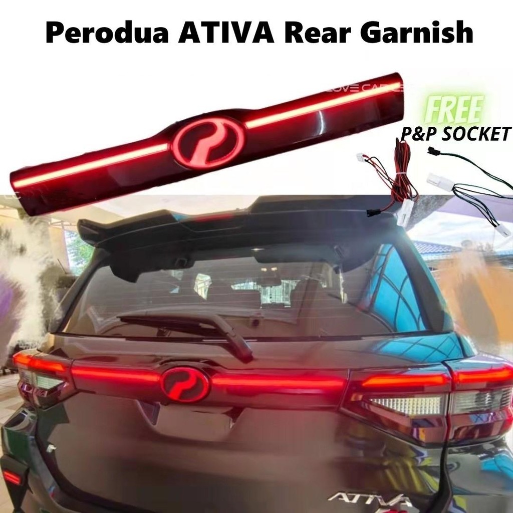 Perodua ATIVA Rear Garnish With Light Bar Running Logo 1 set | Shopee ...