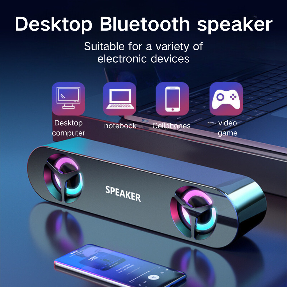 USB Soundbar Stereo Mini Speaker For Desktop PC Computer Laptop Gaming ...