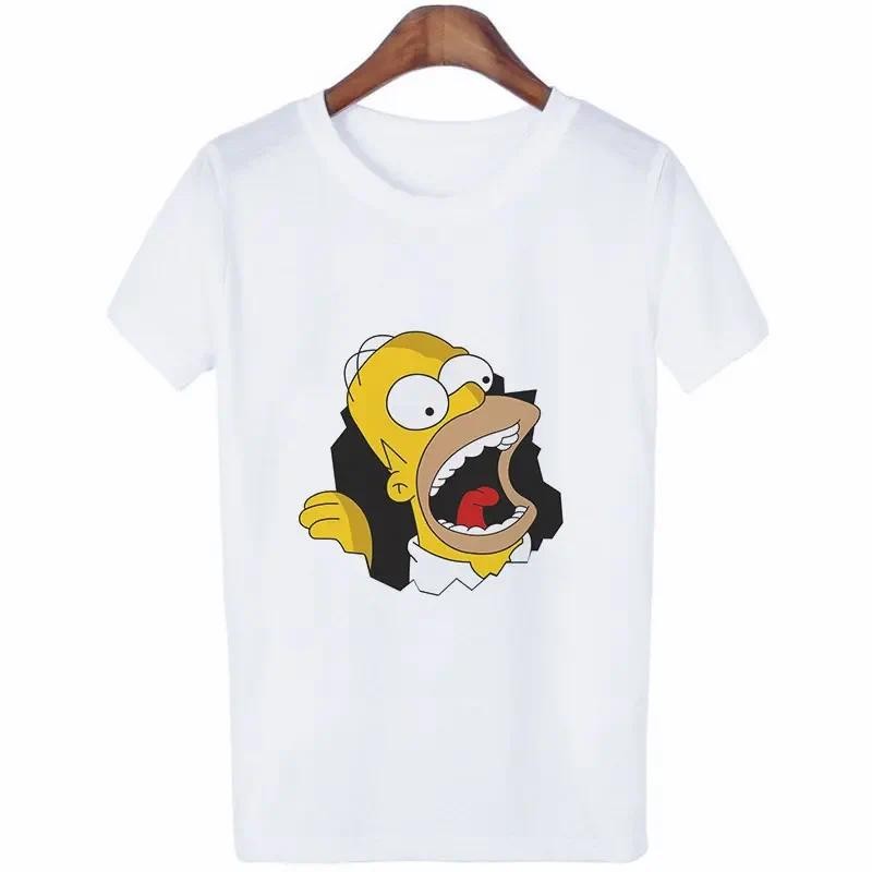 Kawaii Disney The Simpsons T-shirt Girls Summer T-shirt Printed ...