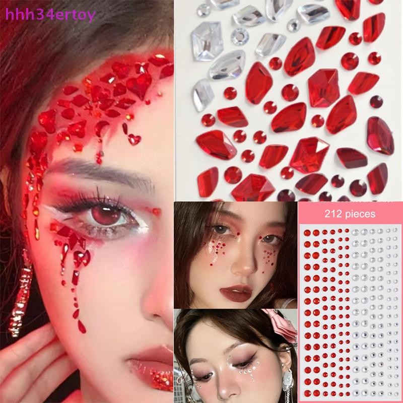 hhh34ertoy> Red Alien Diamond Gem Stickers Makeup Music Festival DIY ...