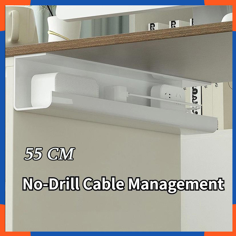 Under Desk Cable Management Tray Desk Cord Organizer for Desk Extension ...
