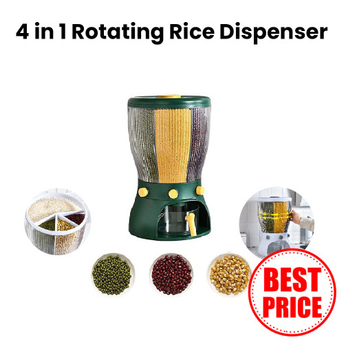 10KG Multifunction 4 IN 1 Rotating Dried Food Grain Rice Barrel/Rice ...