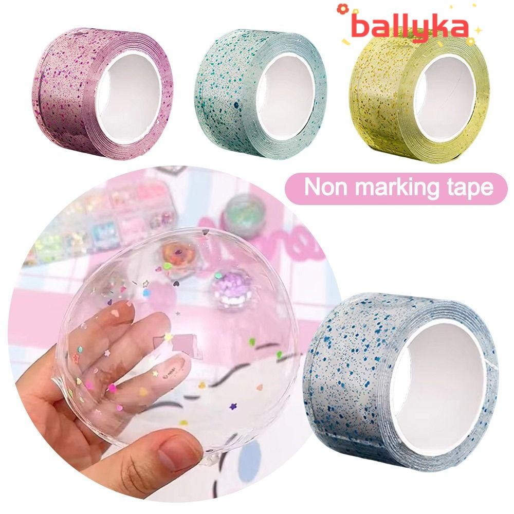 BALLYKA Adhesive Blowable Bubble Tapes, Colorful Glitter DIY Craft Nano ...