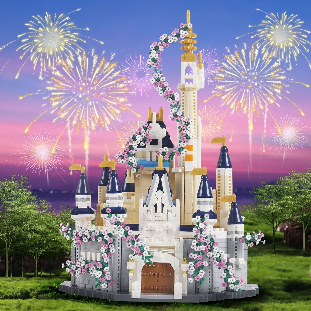 Disney Princess Sakura Castle Building Model Girl Assembled Building ...