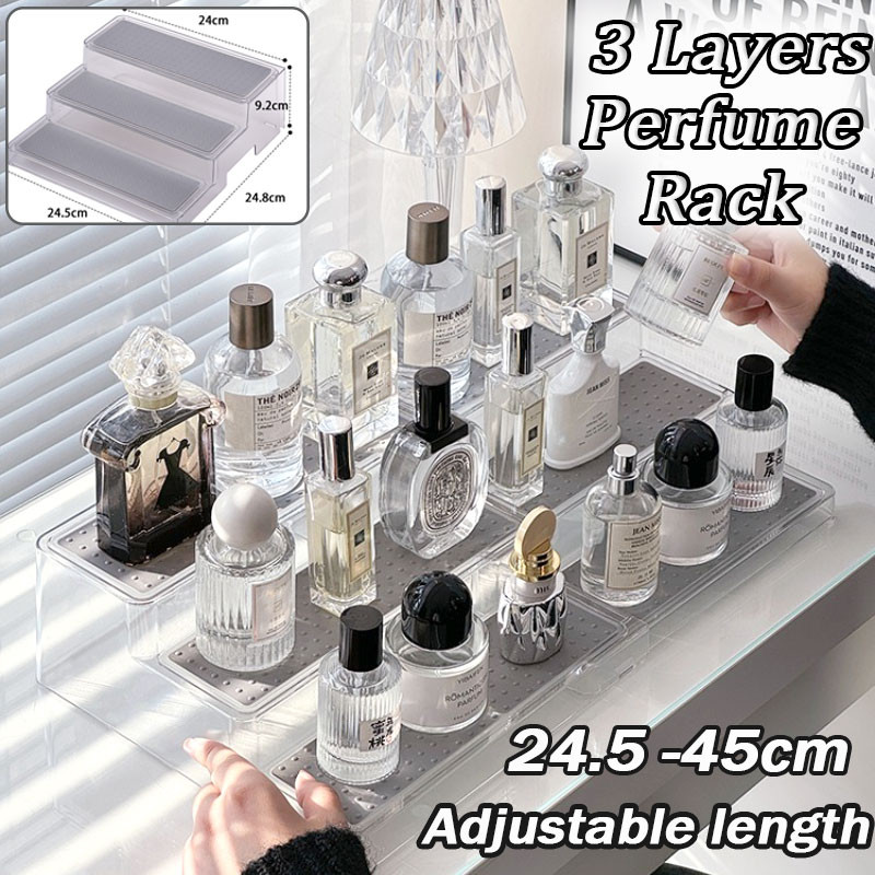 Perfume Tray Organizer Expandable Display Stand Perfume Rack Organizer ...