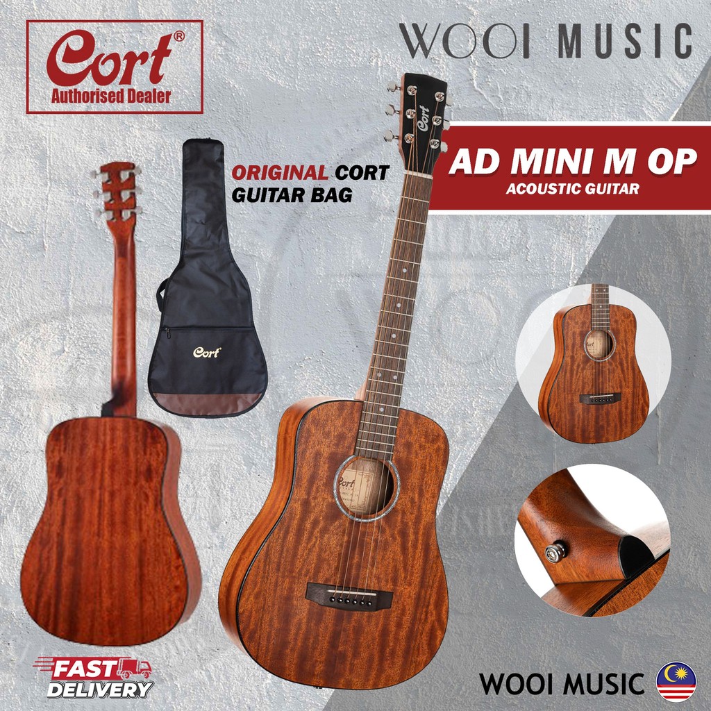 Cort AD Mini M OP Acoustic Guitar 34 Mahogany Top with Original Bag Open Pore Shopee Malaysia