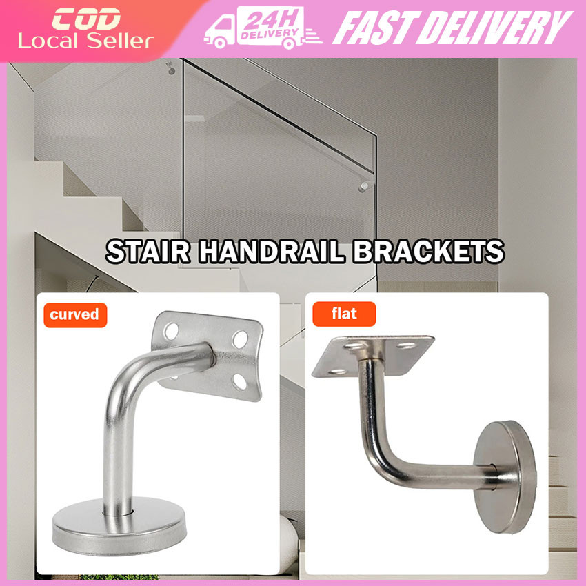 Silver Handrail Bracket Stainless Steel Wall Mounted Fixed Support for ...