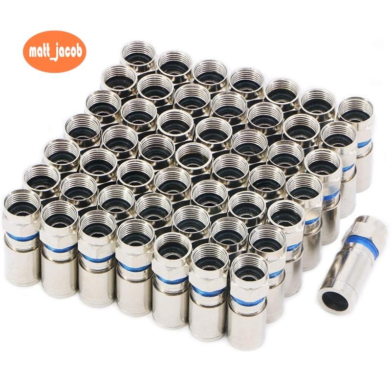 Compression RG6 F Connector Coax Coaxial Adapter Plug for Satellite ...