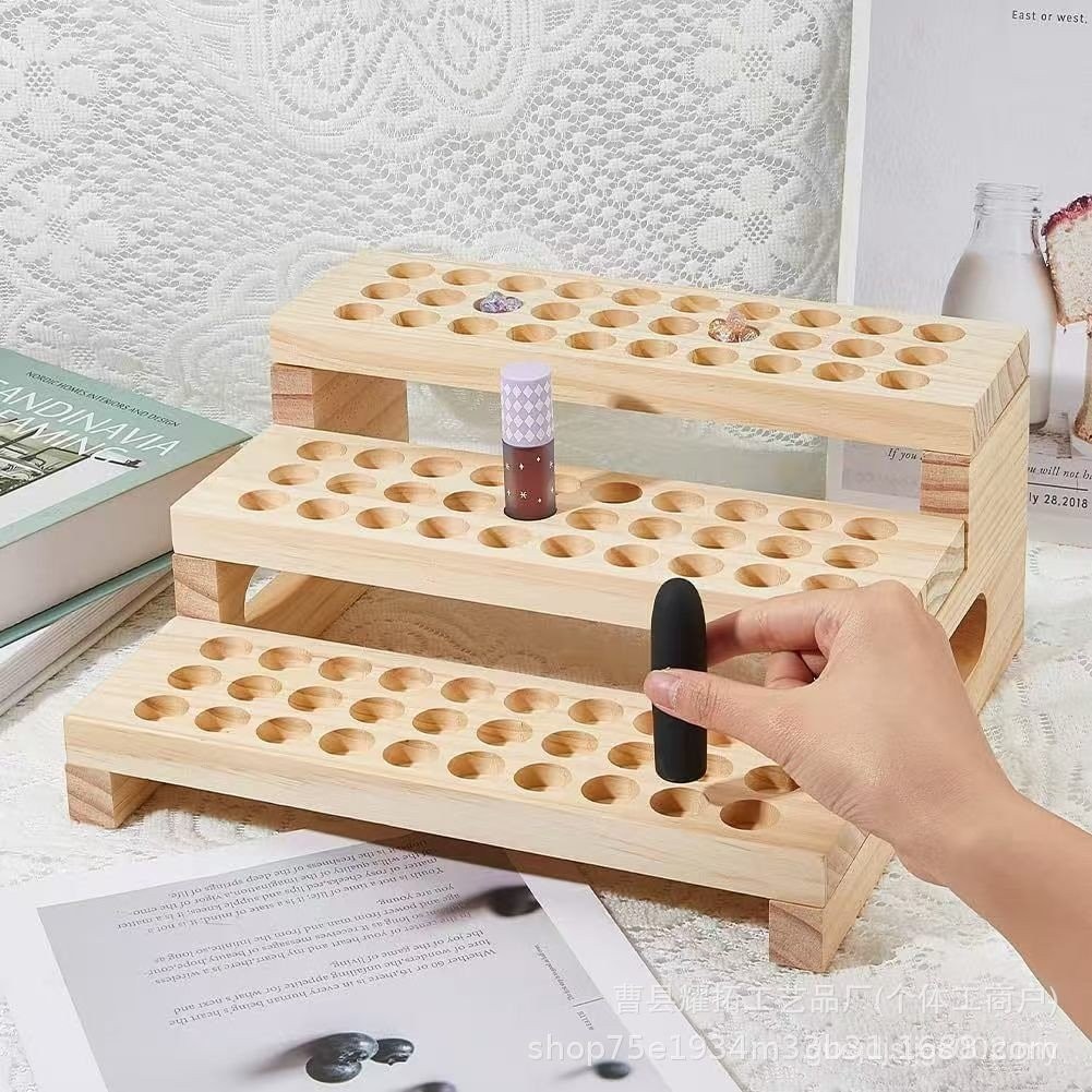 Wooden Essential Oil Bottle Storage Rack Solid Wood Multi-Layer ...