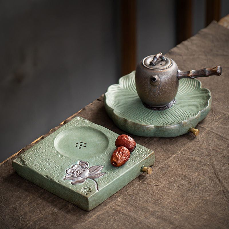 Simple Simple Stoneware Tea Tray Ceramic Water Storage Tea Sea Retro ...