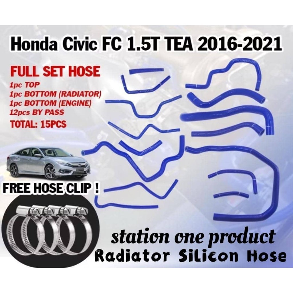 Mishimoto 2016+ Honda Civic 1.5T Black Silicone Coolant Hose Kit