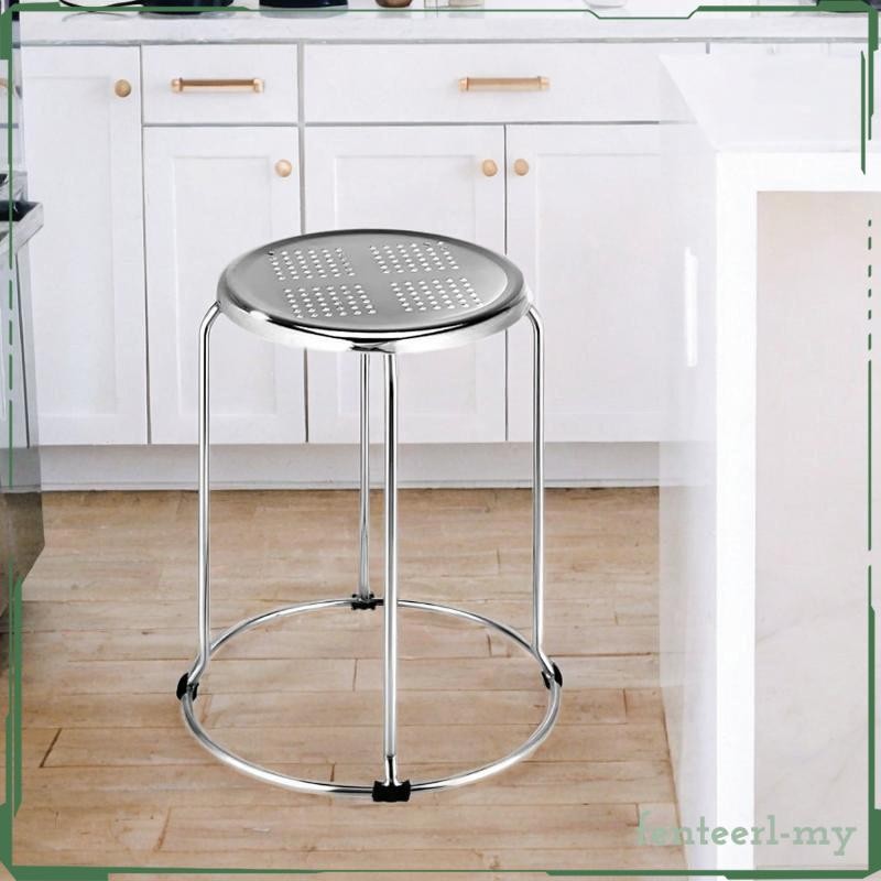 [Fenteer1efMY] Backless Chair Stackable Barstool Bar Stool for ...