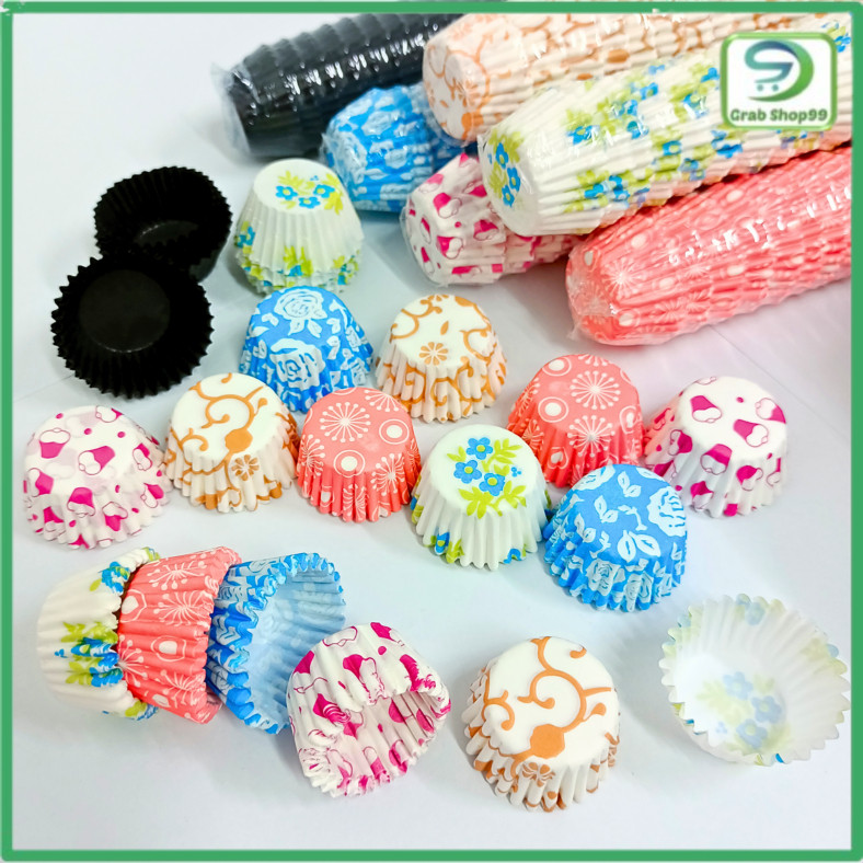 100± Pcs Colourful Mini Paper Cup Cookies Cupcake Paper Cup Cookies ...